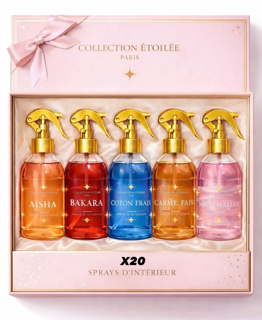 Lot de 20 spray textile - Collection étoilée