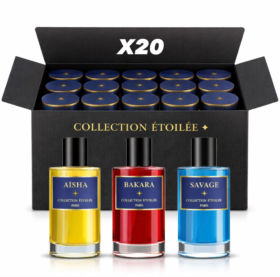 LOT DE 20 PARFUMS - COLLECTION ÉTOILÉE