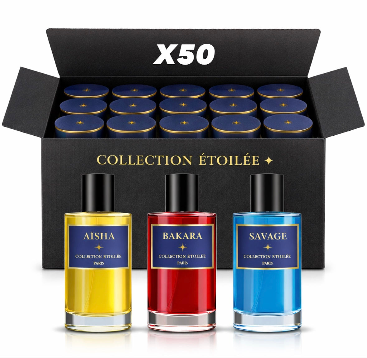 LOT DE 50 PARFUMS - COLLECTION ÉTOILÉE