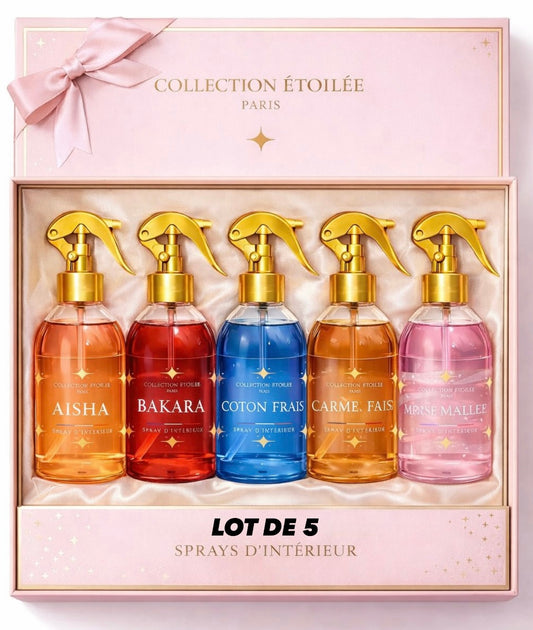 Lot de 5 spray textile - Collection étoilée